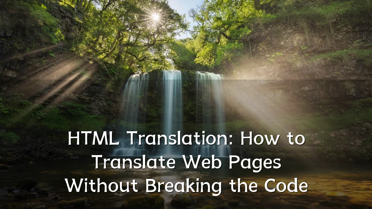 HTML Translation: How to Translate Web Pages Without Breaking the Code