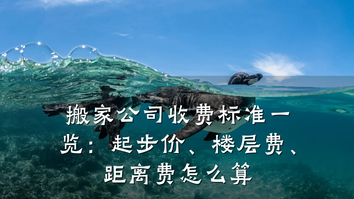 搬家公司收费标准一览：起步价、楼层费、距离费怎么算
