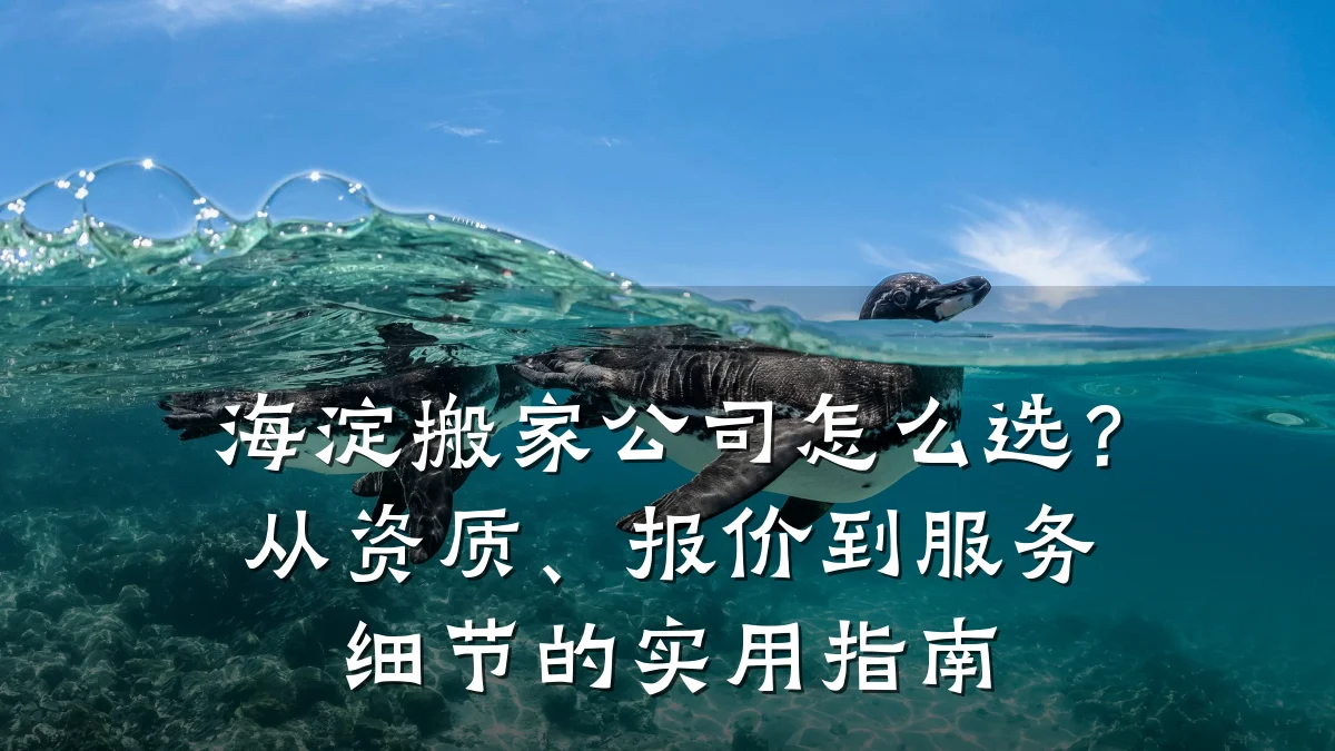 海淀搬家公司怎么选?从资质、报价到服务细节的实用指南