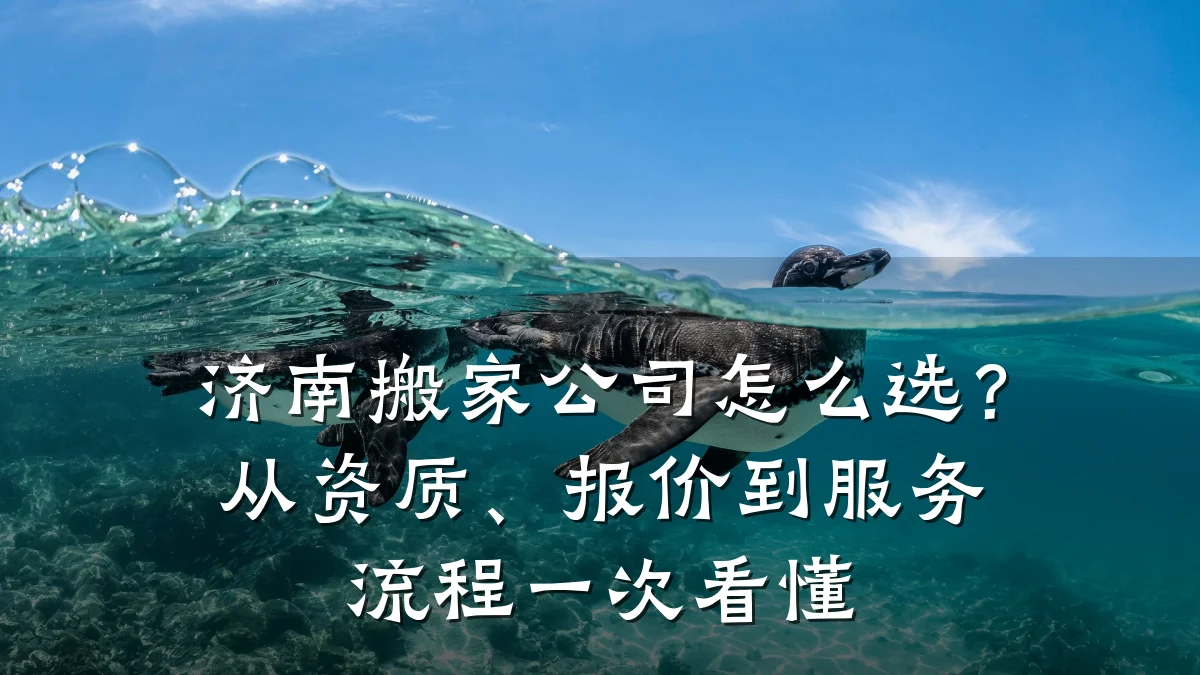 济南搬家公司怎么选？从资质、报价到服务流程一次看懂