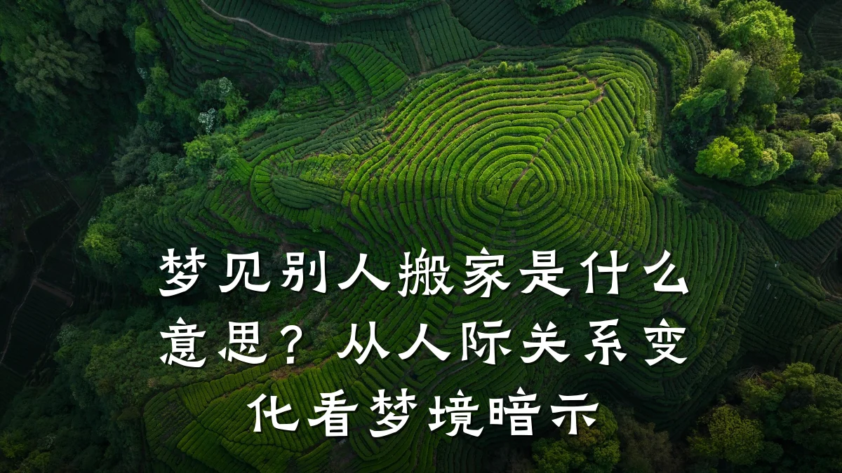 梦见别人搬家是什么意思?从人际关系变化看梦境暗示