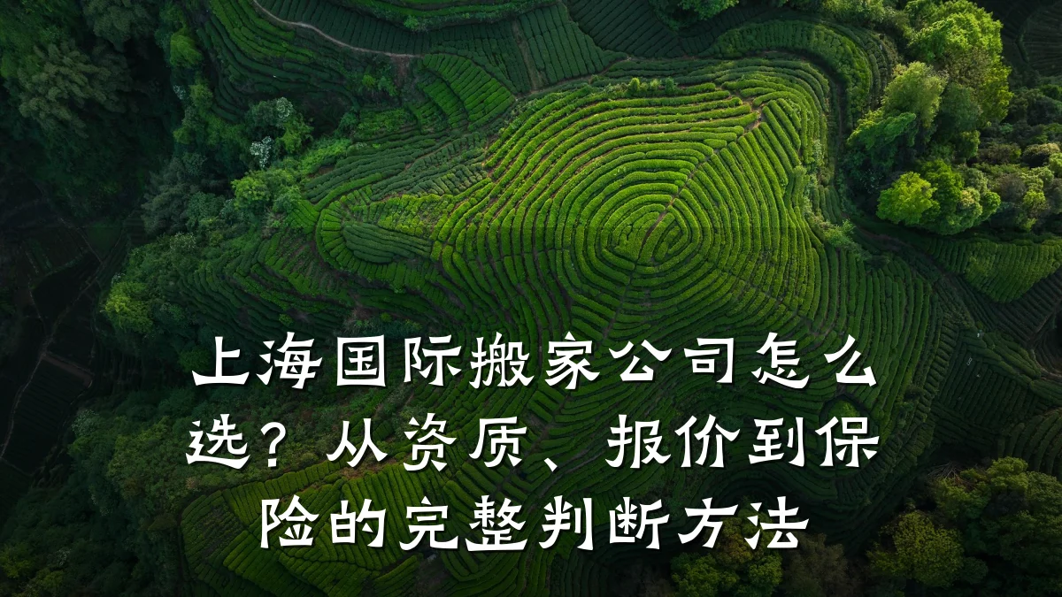 上海国际搬家公司怎么选?从资质、报价到保险的完整判断方法