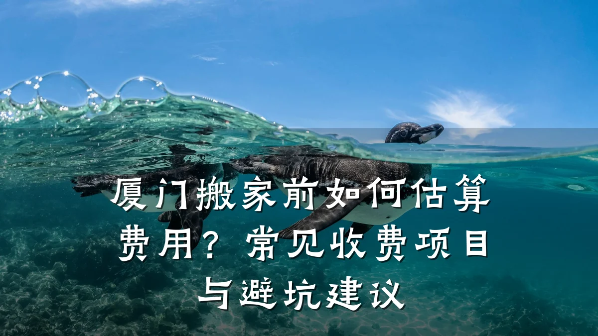 厦门搬家前如何估算费用?常见收费项目与避坑建议