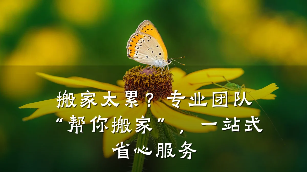 搬家太累?专业团队“帮你搬家”,一站式省心服务