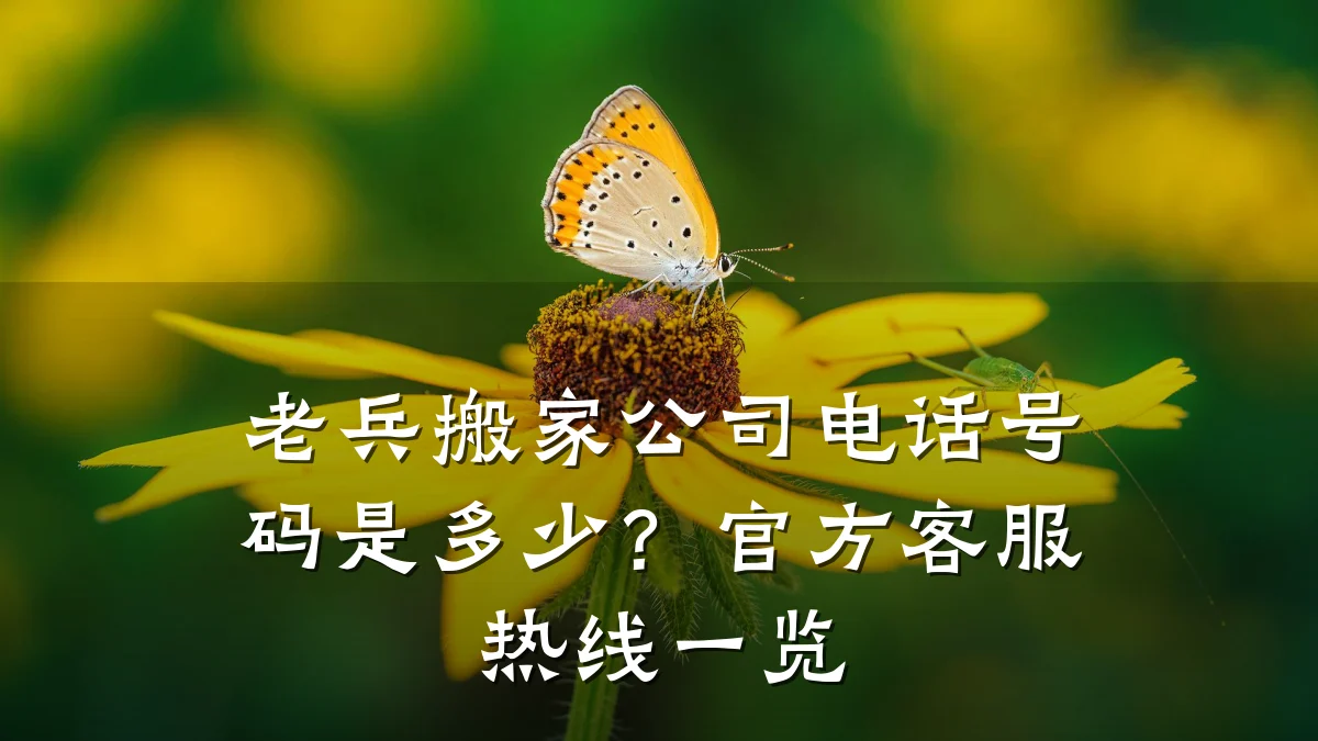 老兵搬家公司电话号码是多少?官方客服热线一览