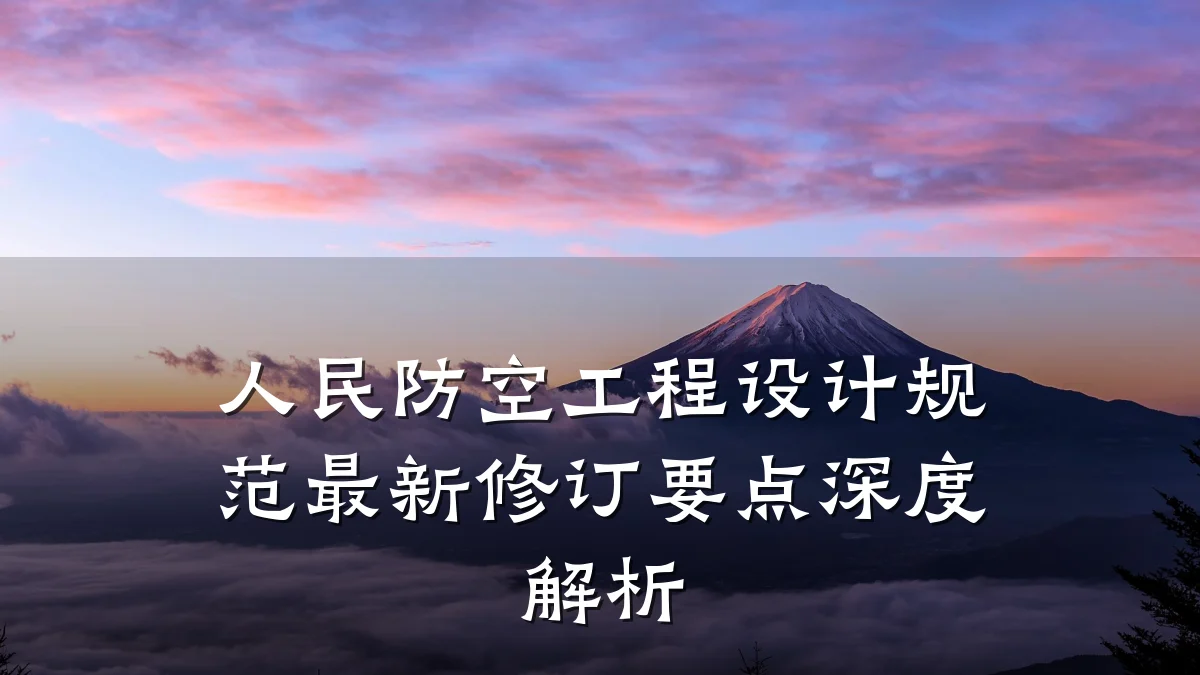 人民防空工程设计规范最新修订要点深度解析