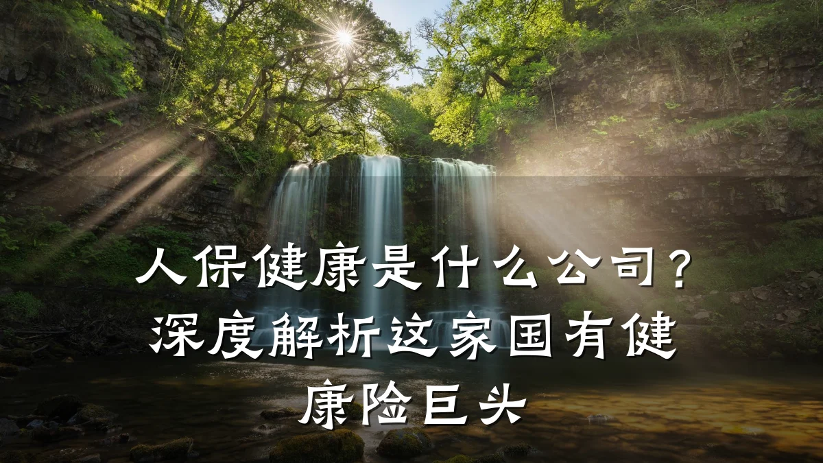人保健康是什么公司？深度解析这家国有健康险巨头