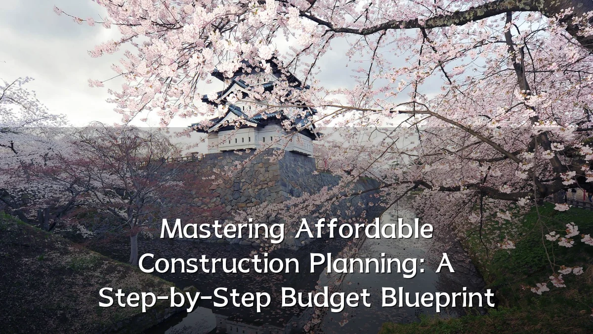 Mastering Affordable Construction Planning: A Step-by-Step Budget Blueprint