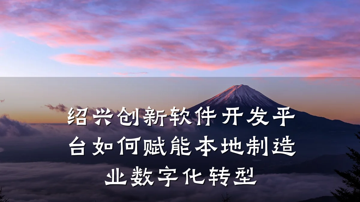 绍兴创新软件开发平台如何赋能本地制造业数字化转型