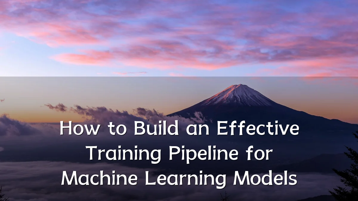 How to Build an Effective Training Pipeline for Machine Learning Models
